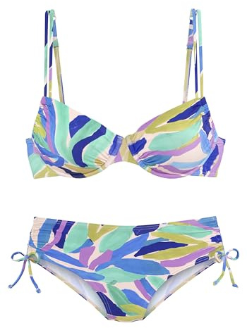 s.Oliver Bügel-Bikini-Set mit blau-grünem Muster