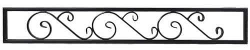 MIHIMO design Supporto per fioriera per davanzale esterno, protezione contro le cadute, griglia per finestre, protegge il vaso di fiori, tutti i modelli e dimensioni, 178 cm, nero