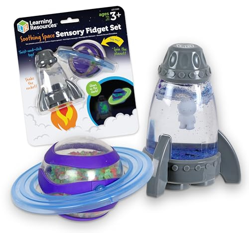 Learning Resources Soothing Space Fidget Set LER5580, da 3 Anni, Giocattoli Sensoriali Spaziali, Effetto Luminoso, Antistress