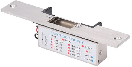 Abrepuertas Eléctrico, 12v Acero Inoxidable PVC Modo NC Fail Secure Cerradura de Abrepuertas Eléctrico, Abrepuertas para Cerradura Cilíndrica de Control de Acceso
