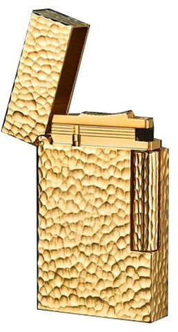 Myon Accendino Jetflame Gold – Accensione piezoelettrica ricaricabile, accendino in metallo antivento con finestra di visualizzazione, accendisigari in confezione regalo per intenditori e fumatori