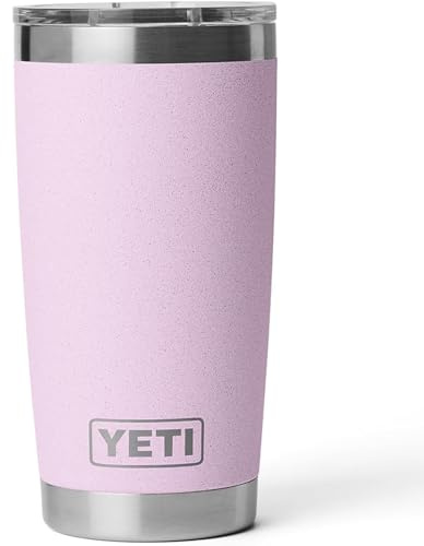 YETI Rambler 20 oz Tumbler, Stainless Steel, Vacuum Insulated with MagSlider Lid, Cherry Blossom