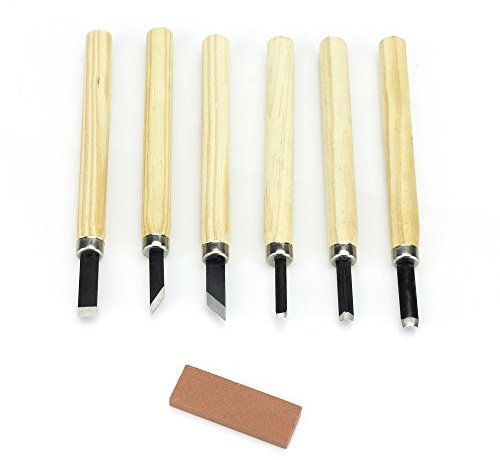 Modelcraft PCT1006 Wood Carving Set with Sharpening Stone - Silver (1-Piece)