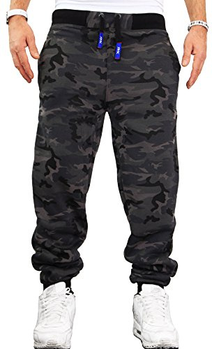 RMK Herren Jogginghose Sporthose Trainingshose H.02H.02 (Camouflage Dunkel) M