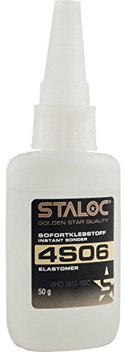 STALOC Sofortklebstoff 4S06 | Sekundenkleber elastomer | schnellhärtend | klebt schwierig verklebbare Kunststoffe (PE, PP, Silikon und PTFE) | 50 g