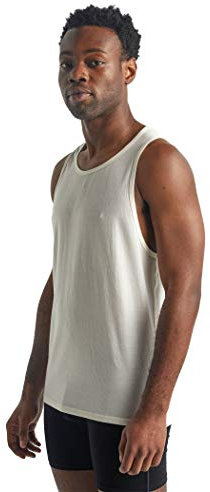 Icebreaker Herren Anatomica Tank Top - Sporttop - Merinowolle Unterwäsche - Snow, M