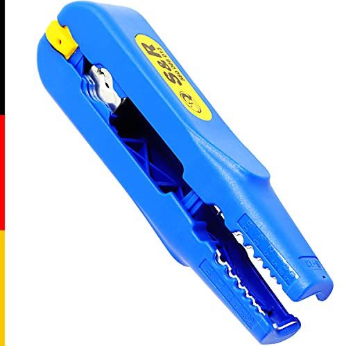 S&R Abisolierer, Kabelentmanteler Entmanteler/MADE IN GERMANY/für Kabel-Durchmesser 8-13mm (3/16' - 1/2') und Querschnitt 0,5-6 mm² (AWG 20-10) Abisolierwerkzeug für Elektriker