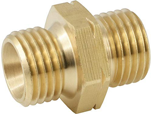 Fittingteile - Doppelnippel Rechtsgewinde/Linksgewinde Adapter Messing Gewindefittinge (Ausführung: Rechts-/Linksgewinde - Gewinde: G 3/8 x G 3/8 LH)