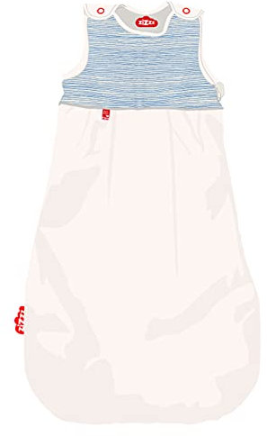 zizzz 4 Jahreszeiten Baby Schlafsack Winter 0-6 Monate und weitere Größen & viele süße Designs - Atmungsaktiver Schlafsack für einen erholsamen Schlaf (110cm (24-48 M), blau gestreift)
