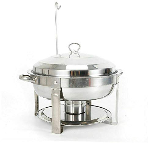 Futchoy Speisenwärmer rund Chafing Dishes Speisebehälter 7,5L Warmhaltebehälter Edelrstahl Wärmebehälter für Catering Buffet Party Gastro
