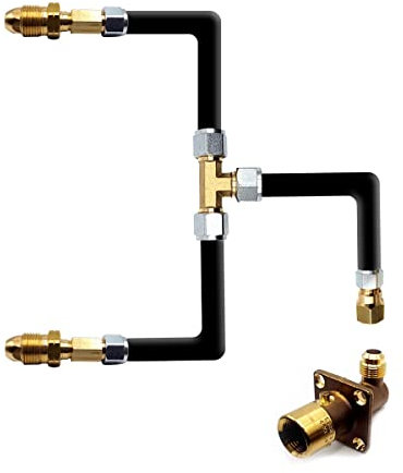 DN Autogas Parts LPG Bayonet Filling Point Adaptor with Two Gas Bottle Pol Swivel Refill Adapters and Pipe 3 Meters