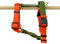 Hey Lana Hundegeschirr Handmade, 5-Fach verstellbar & wasserfest, Made in Germany, kleine bis sehr große Hunde, Führgeschirr Brustgeschirr Führungsgeschirr Hund (L, neon-orange/grün)