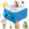 Mini Töpferscheibe, 2000RPM Elektrische Töpferscheibe Keramik mit Abnehmbarem ABS-Becken und 6,5/10 cm Drehteller Keramik Maschine für Keramikarbeiten Keramik Clay Art Craft Geschenk Heimwerken