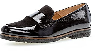 Gabor Damen Slipper, Frauen Slip On,Moderate Mehrweite (G),Schlupfschuhe,schluepfschuhe,College Schuhe,Businessschuhe,schwarz,38.5 EU / 5.5 UK