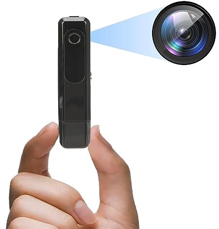 Mini telecamera, telecamere di sicurezza 1080P indossabili con rilevamento del movimento per la sicurezza dell'ufficio domestico, registrazione continua per 4 ore