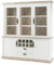 Furn.Design Buffetschrank in weiß Pinie und Oslo Pinie Landhaus Vitrine Vitrinenschrank mit Weinregal Geschirrschrank Esszimmer Wohnzimmer 184 x 205 cm Rovola