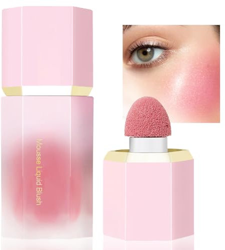Liquid Blush Makeup, Soft Cream Blushers for Cheeks Make Up, Blush Stick Natural Looking Color Long-Wearing Smudge Proof, Waterproof Lightweight Blush Makeup for Mature Skin (Love Cake)