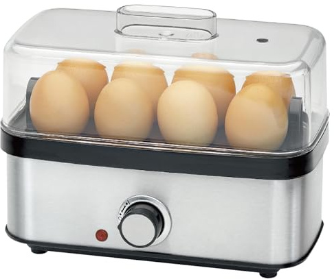 Electric Egg Cooker Rapid – 8 Egg Capacity for Hard Boiled Eggs, Soft boiled egg, Poached Eggs, Scrambled Eggs, or Omelets Maker with Auto Shut Off