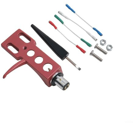 Supporto per giradischi per cartucce DJ professionali, set completo per installazione eccezionale riproduzione del suono (rosso)