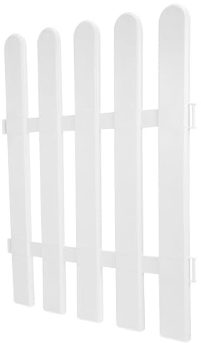 GLEAVI Clôture de Jardin Décorative en Plastique Blanc, Panneau Renforcé 40 Cm Long X 50 Cm Haut, Bordure Paysagère Polyvalente pour Pelouse et Jardin, pour Décoration Extérieure