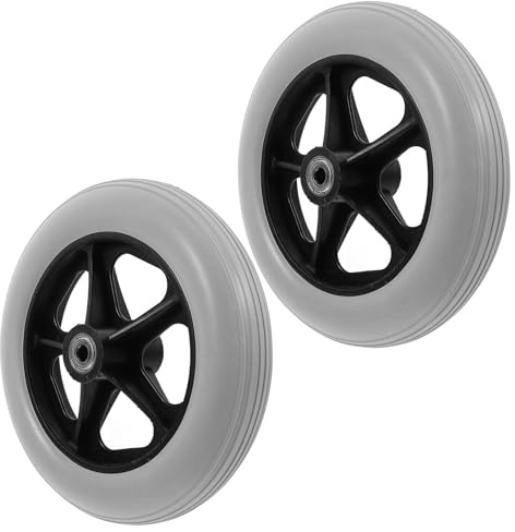 Roues Avant Pivotantes pour Fauteuil Roulant 2 Pièces Plastique Trou 8 Mm