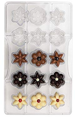 DECORA COD. 0050142 MOULE À CHOCOLAT FLEURS 15 CAV. 200 X 120 X 22 MM