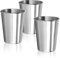 com-four® 3x Edelstahl-Trinkbecher - Becher aus Edelstahl 304 - leichter Campingbecher 200 ml - Reisebecher bruchsicher und BPA-frei
