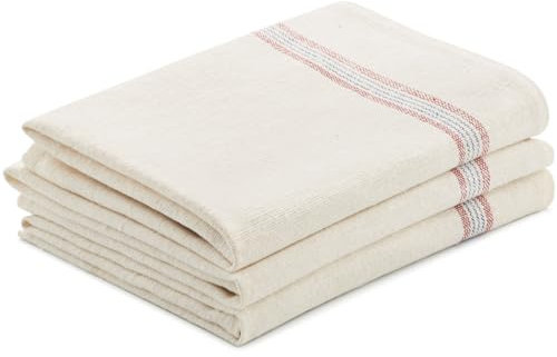 Living Crafts - Jakarta | Mehrzweck-Reinigungstücher für Küche, Bad, Fenster | 50 x 60cm, 3er Pack Bio-Baumwolle Bodentuch, saugfähig, haltbar & langlebig