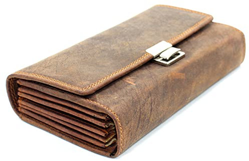 ayados Profi Kellner-Börse Voll Leder Taxi Kellner Portemonnaie Kellnerbörse Geldbörse Kellnertasche Kellnerportemonnaie (Kellner-Börse Vintage Braun Art.Nr: 67)