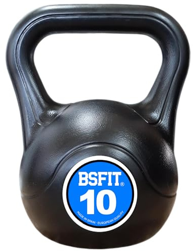 BSFIT Poids Russe. Kettlebell en béton avec poignée ergonomique. Haltère Kettlebell pour entraînement musculaire à la maison et en salle de sport. Haltère (10 kg)