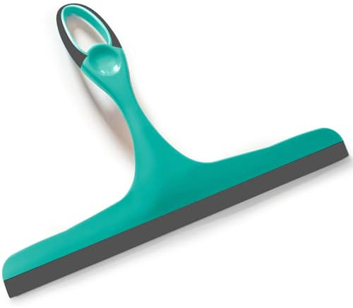 Essentiality 1pc Multipurpose Window Squeegee - Durable Shower Squeegees For Mirrors & Tiles - Window Cleaner For Cars, Bathroom & Kitchen - Turquoise