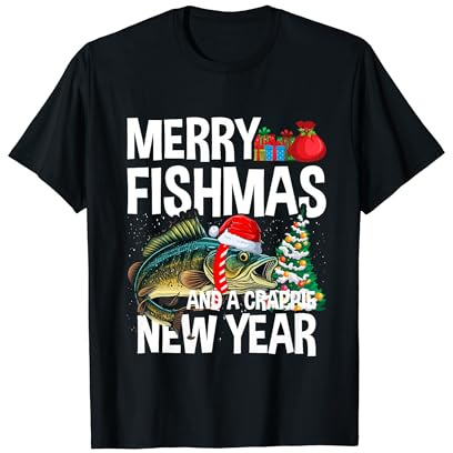 Merry Fishmas Fish Fishing Fisherman Christmas Xmas Pajama T-Shirt