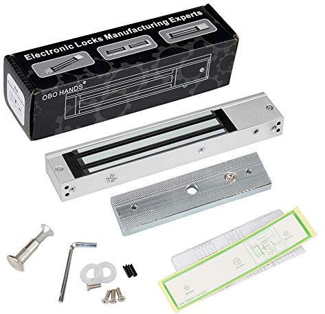 ReaIOKbii Cerradura magnética para puerta, a prueba de fallos, fuerza de sujeción de 280 kg, mini imán EM Maglock para puertas batientes, ideal para edificios comerciales, residenciales e industriales