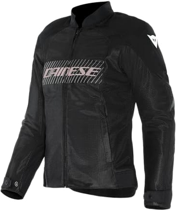 DAINESE Herosphere Air Tex Jacket Wmn, ventilerad och sommar stickad motorcykeljacka, dam, svart/vit/persika, 42
