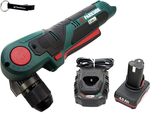 HEADNMORE® Bundle – ParKSIDE® 12 V batteridriven vinkelborr PWBSA 12 HEADNMORE® nyckelring (1 x 4 Ah batteri)