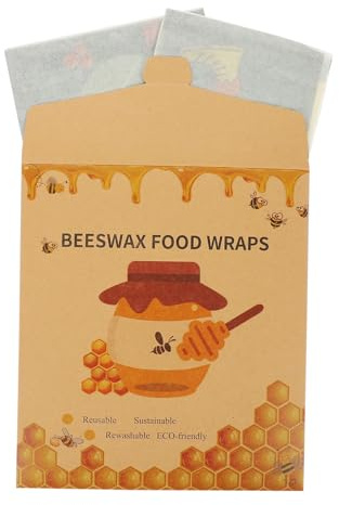 Homoyoyo 3pezzi Pellicole Alimentari in Cera d Api Naturali Riutilizzabili Per Ciotole Lavabili e Sostenibili Per Conservazione Alimenti Sicura e Durevole