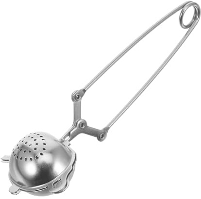 MOTHNUR Filtro de Té Inoxidable con Infusor y Pinza Forma de Tetera Colador Práctico para Sueltas Accesorio de Cocina para Hogar y Teterías Diseño Resistente y Fácil de Limpiar