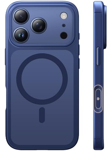 TAURI Magnetic for iPhone 17 Pro Case Matte Solid Color Back, Blue