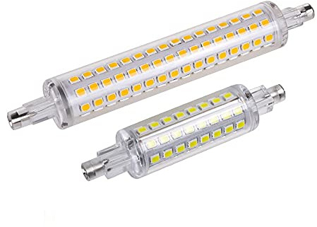 Fengyan Lighting, 1-pack, LED R7S strålkastare majslampa 78mm/118mm AC220V 2835SMD-64/128LEDs Spotlight Lampa(Warm White,78mm)