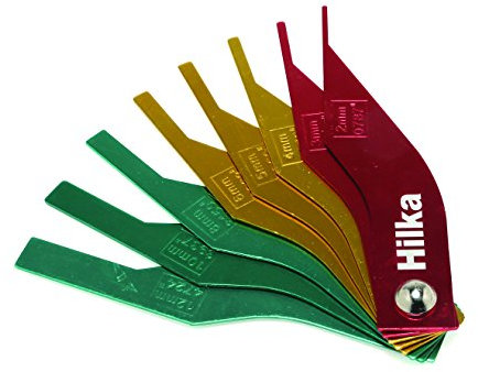 Hilka 12700108 Brake Pad Thickness Gauge, Set of 8