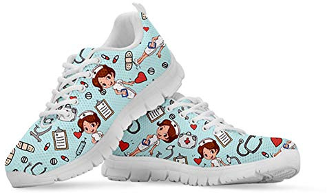 Showudesigns Enfermero Zapatillas para Mujer Zapatillas Deportivas de Mujer Running Zapatos para Correr Gimnasio Calzado Sport Sneakers