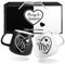 LIHAO Mr und Mrs Tassen Partnertassen Brautpaar Hochzeit Verlobung Kaffeebecher Tasse Hochzeitstag Geschenke Hochzeitsbecher 2 Stück
