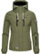 MARIKOO Damen Softshelljacke Übergangsjacke mit Kapuze Kleinezicke Green Gr. XXL