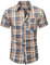 Men's Checked Shirt Mens Shirts Short Sleeve and Long Sleeve Cotton Casual Shirt for Men (UK, Alpha, XL, Regular, Regular, Blue/Tan)