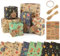 8 Stück Kraft Geschenkpapier Kinder Rolle, 70 * 50cm Cartoon Tier Geschenkpapier Kinder Mit Klebeband Schnur And Anhänger, Kinder Geschenkpapier Für Männer Frauen Mädchen Junge