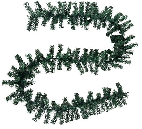 PrimoLiving künstliche Tannengirlande 270 cm Tannengrün- Weihnachtsgirlande 2,7 m grün Deko Girlande für Weihnachten Advent P-16039