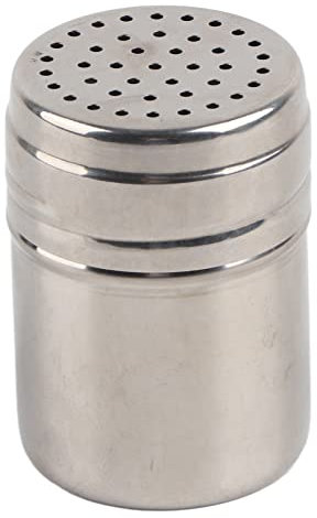 2Pcs Sugar Shaker, Stainless Steel Salt Shaker Spice Jar Dredge Shaker Seasoning Bottles Metal Shaker Bottle for Chocolate,Cocoa,Sugar,Flour Icing Sugar Duster Spice Bottle(S)