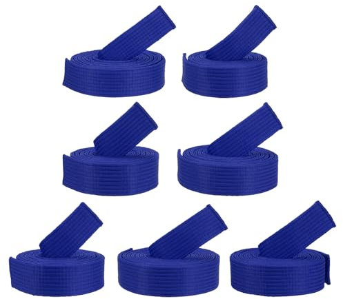 PATIKIL Taekwondo Farbige Gürtel für Ranglisten, 6 Größen Polyester BJJ Martial Arts Farbige Gürtel für Unterricht Praxis, Blau