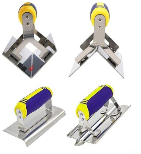 Vilgftyiet Hochleistungs-Beton-Handkanten-Fugen-Set aus Edelstahl für glatte Betonoberfläche (a), 9RXE765EH9B81ROK40ML31G199