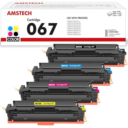 067 067H MF657Cdw Toner Set : Kompatible für Canon 067 für Canon i-SENSYS MF655Cdw MF651Cw LBP631Cw LBP633Cdw LBP632Cdw MF653Cdw MF654Cdw MF656Cdw (Schwarz Cyan Gelb Magenta, 4er-Pack)